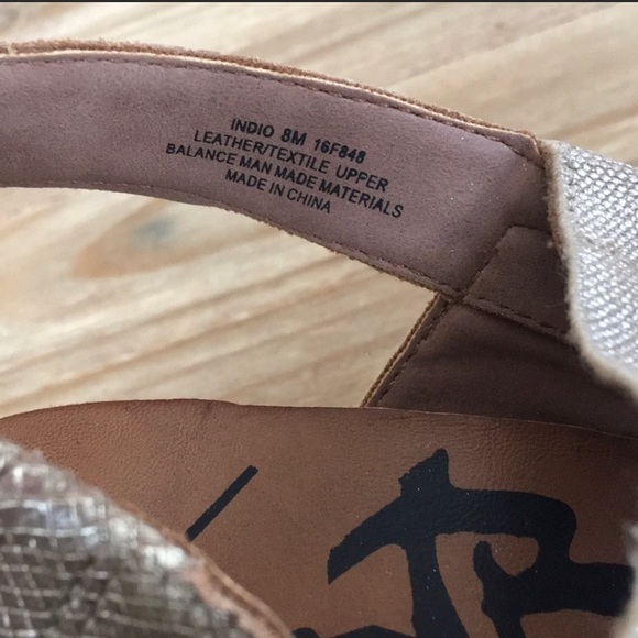 OTBT Indio metallic leather block platforms - Picture 4 of 4